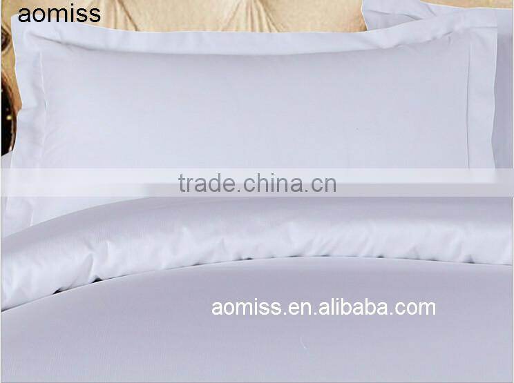 100% Egyption cotton plain white hotel bed sheets