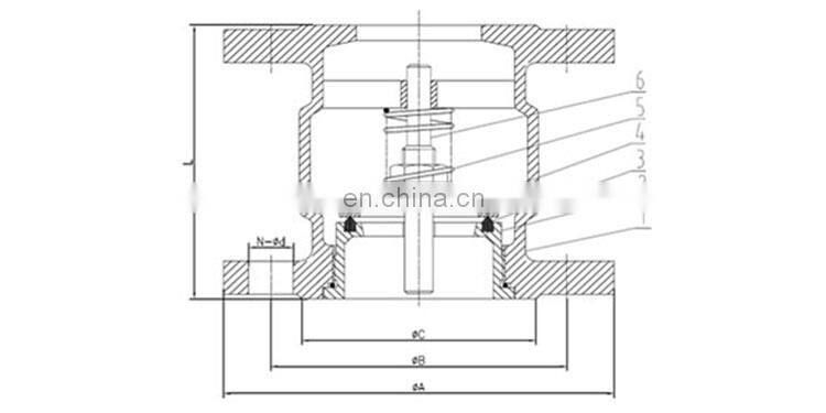 Bundor high quality dn50 ductile iron flange connected silence check valve