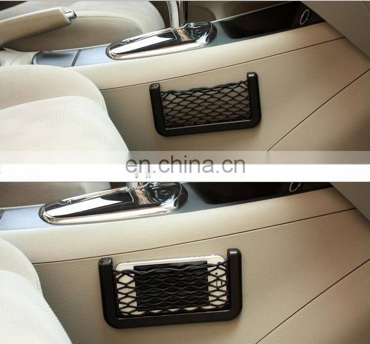 Universal Car Seat Side Back Storage Net Bag Phone Holder Pocket Organizer for Stowing Tidying