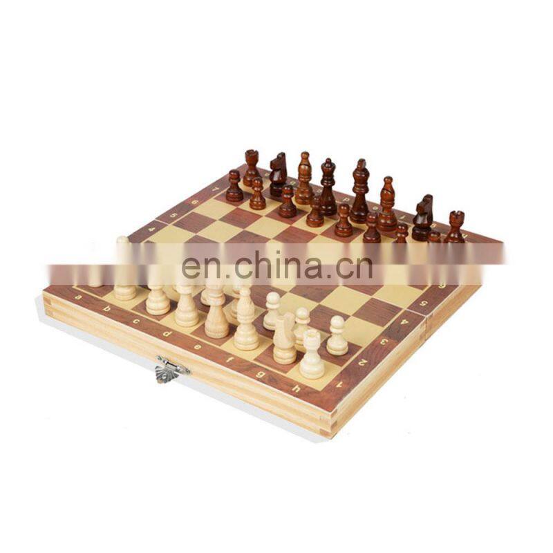 Wooden Chess Set Folding Magnetic Chess Board