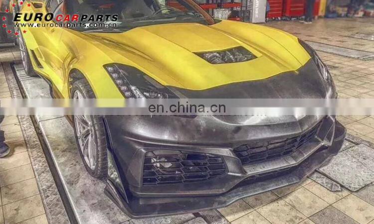 C7 ZL1 front bumper fit for C7 all year to wide front bumper with front lip PP material