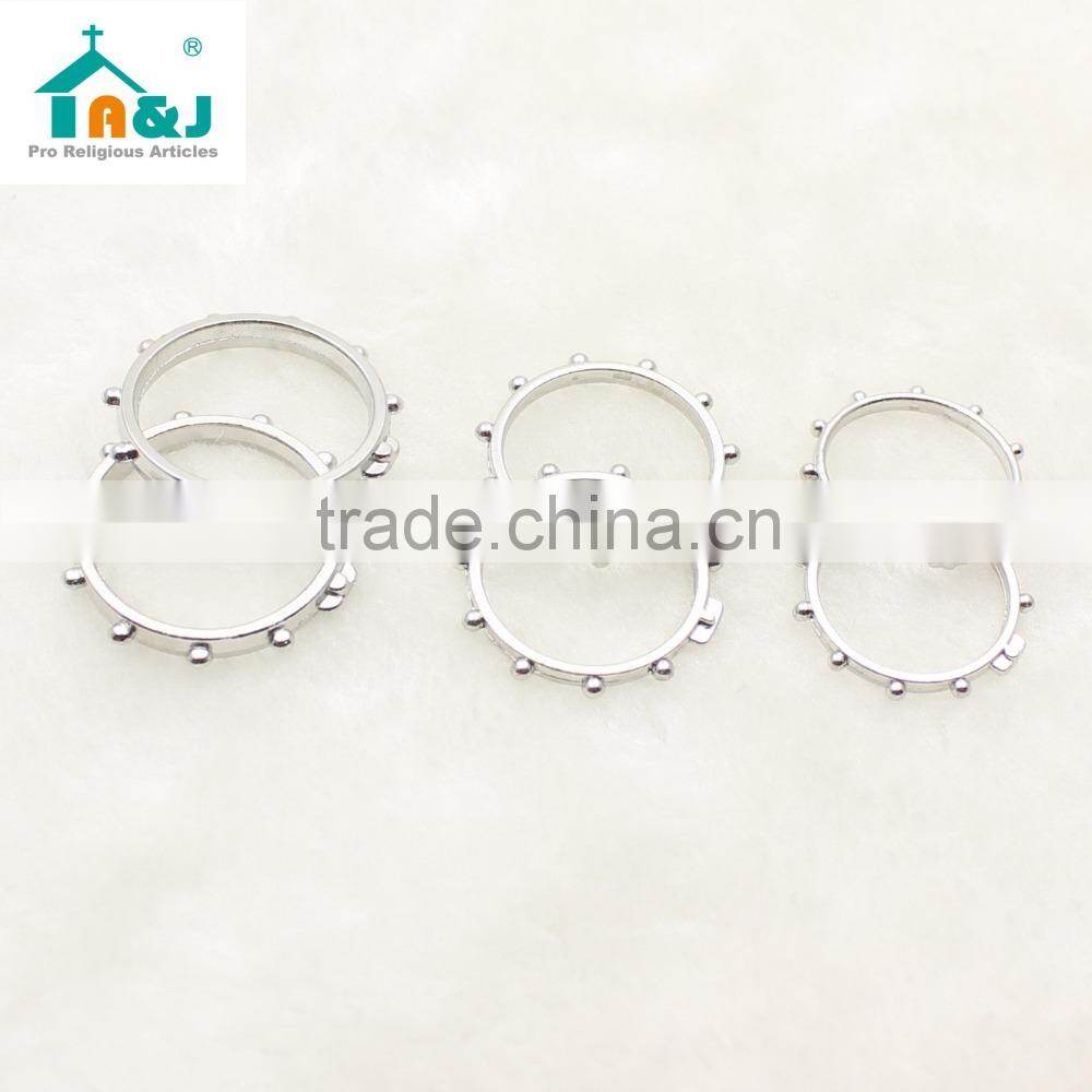 Religious zinc alloy finger ring