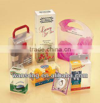 transparent plastic grey pvc box for gift packing