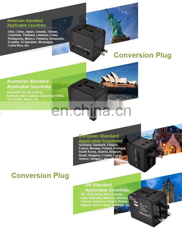 CE USB Power All in One Universal World Wide Travel Adaptor Plug