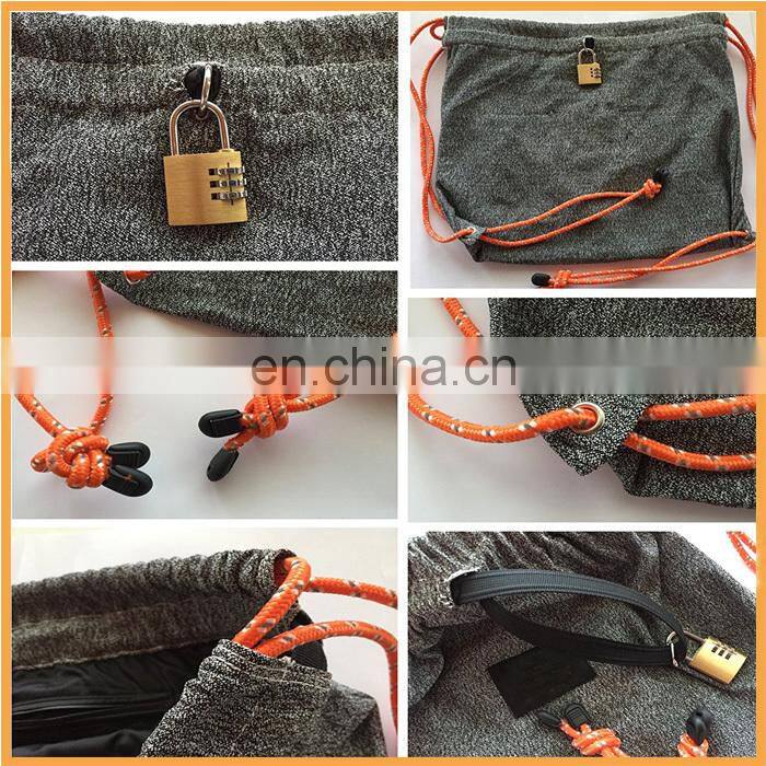 Newest Grey HMWPE Fabric Cut Resistant Anti Theft Backpack Bag with Water Resistant Pocket