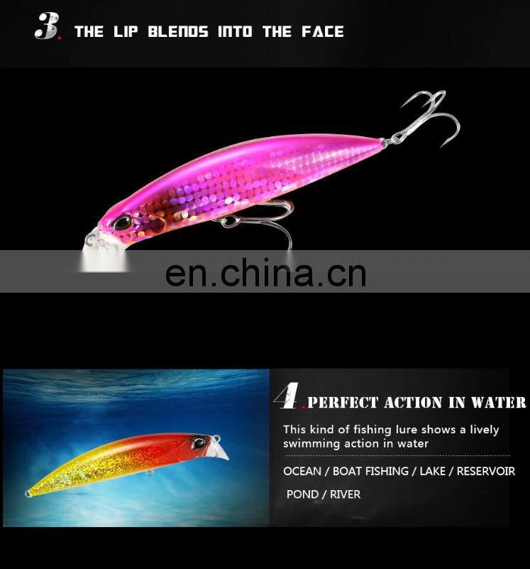 handmade 9.5cm 30g heavy artificial bait fishing lure freshwater saltwater hard plastic lure sinking minnow hard fish lure