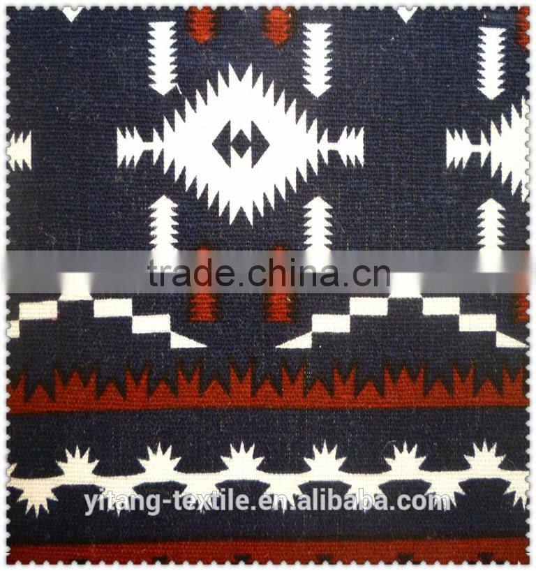 printed linen fabric with fish pattern