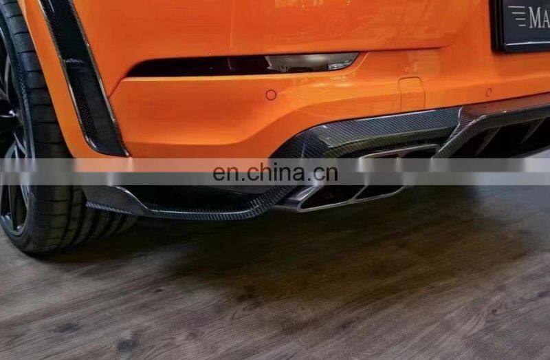 Runde Dry Carbon Fiber For Porsche Cayenne Coupe Upgrade Mansory Style Body Kit Front Lip Rear Lip Side Skirts Top Spoiler