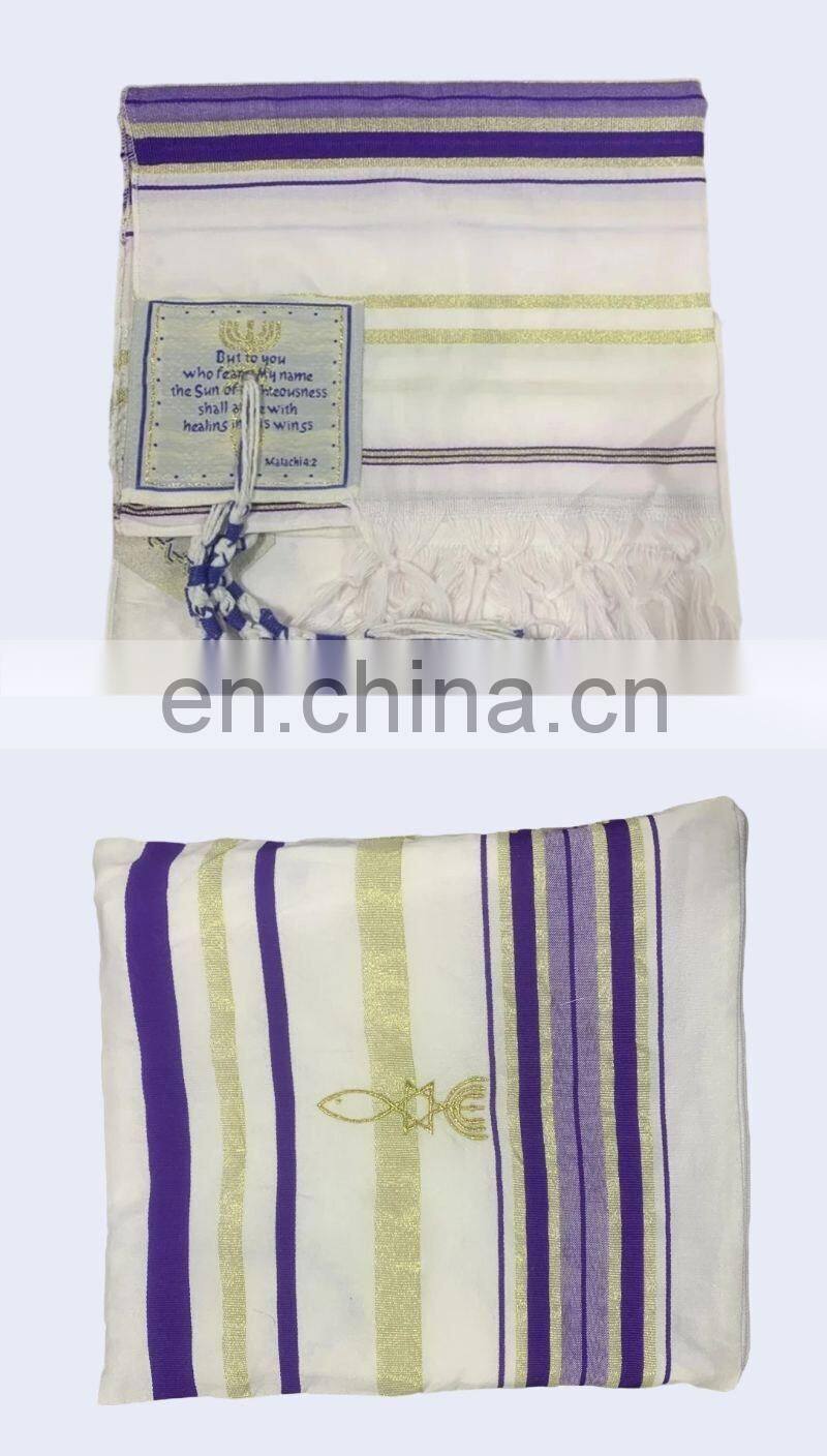 Large Polyester Prayer Shawl Arab Scarf Prayer Pentacost Israel Prayer Talit Shawls Isreal