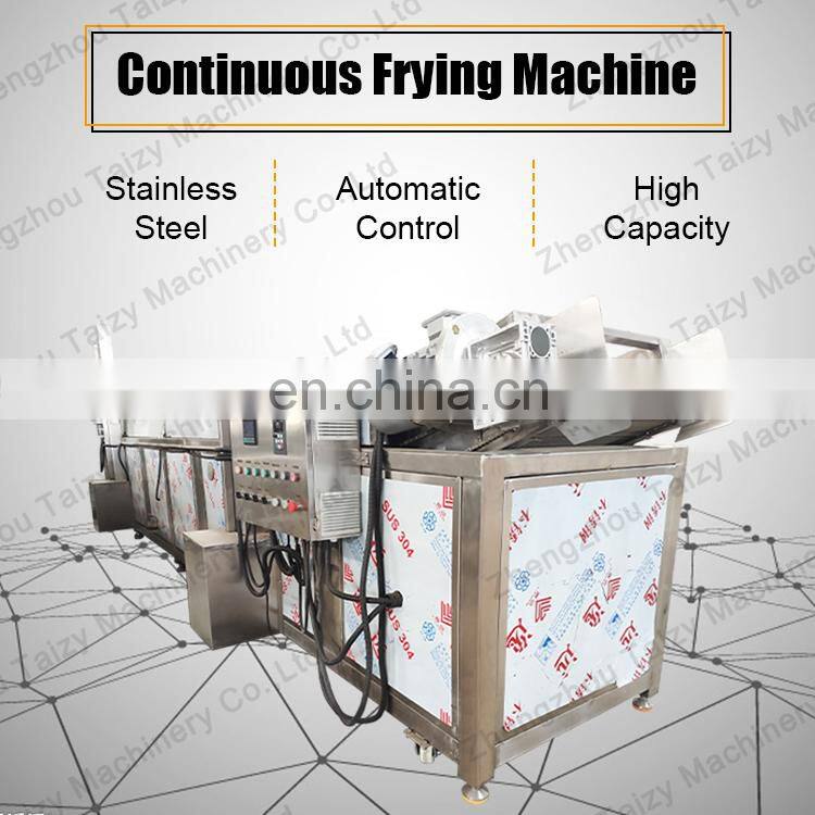 Industrial Hot Sale Deep Corn Dog Churro Conveyor Frying Machine Tempura Continuous Fryer