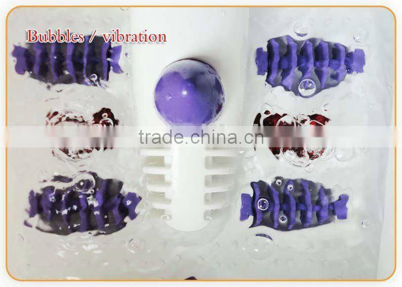 Electronic massage bubble footbath