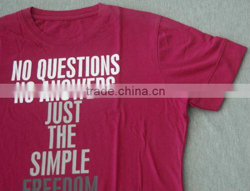 unisex custom printing combed cotton t shirt/100 combed cotton t shirts/combed cotton t shirt