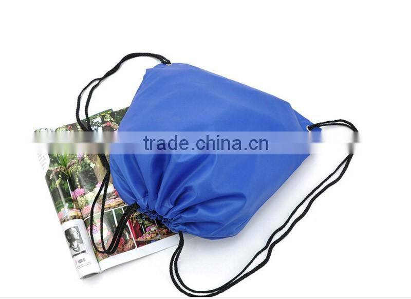 PVC clothing tourist packing bags sports cheap draw string backpack nylon drawstring bag