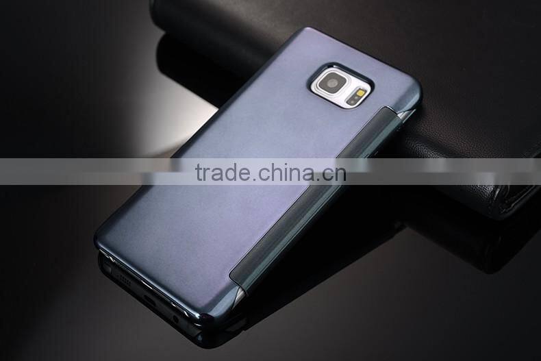 2016 new arrive flip mirror phone case for samsung note 5