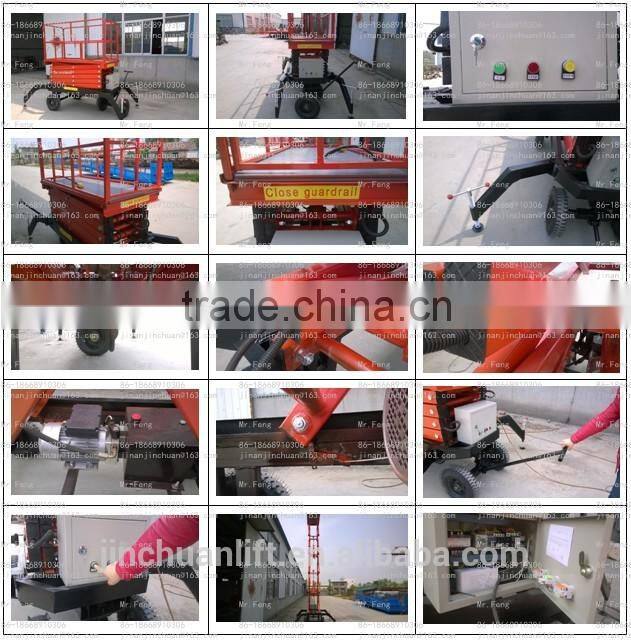 JINCHUAN 300-1000kg motorized lifting platform 4-18 m material lifting platform hydraulic lifting platform