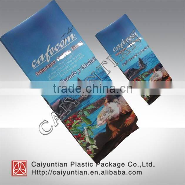 Aluminum Tin Tie tea bags with window/valve custom stand up pouch Quad-sealing stand up bag