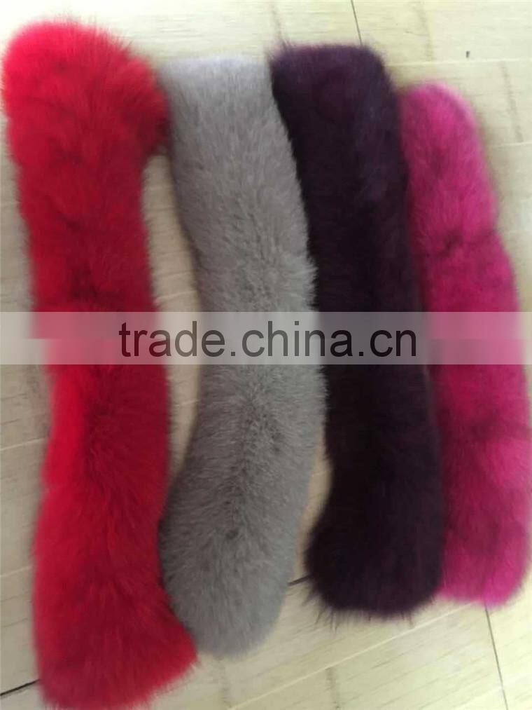 Dyed Fox Fur Stripe Autumn Winter Clothes Raw Material