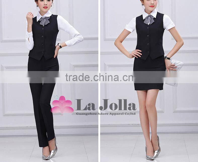 Custom Order!!! japan office lady uniform (short skirt or Long pants) hotel uniform for waitress