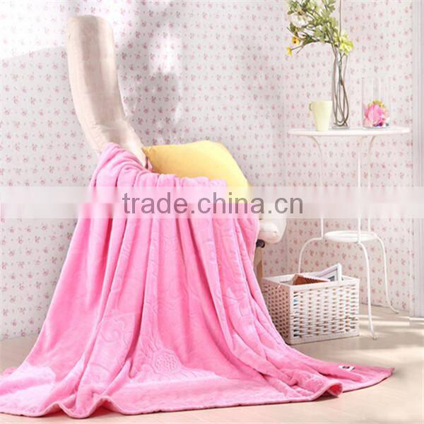 Solid color warm cheap home textile organic blanket baby
