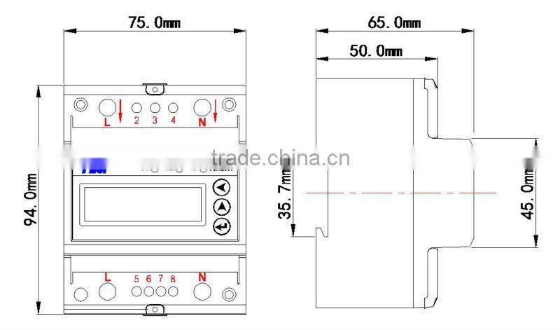 PMAC901 100A single phase energy meter pulse output