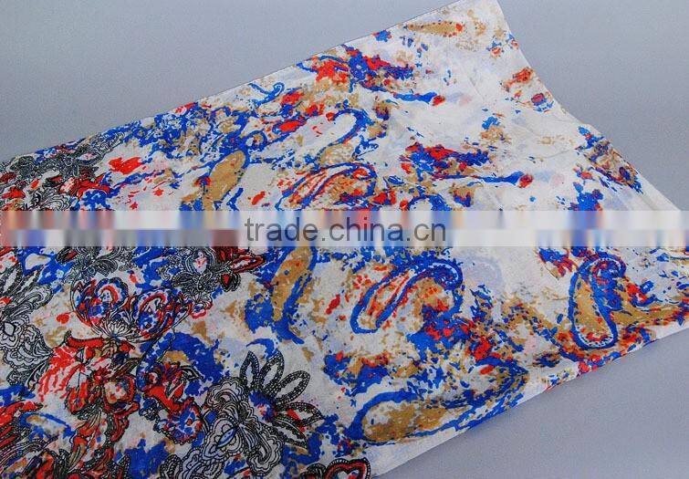 Best Selling Fresh Color Paisley Print Cotton Hijab Scarf Women