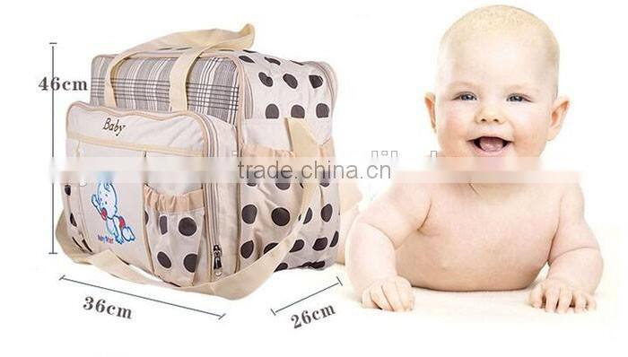 High quality large functional mommy bag cute baby diaper bag