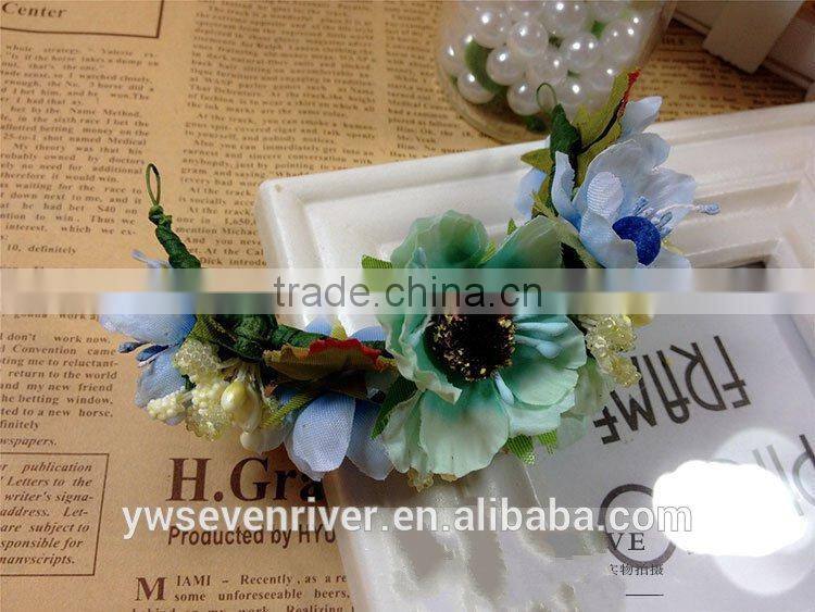 Sen is a tire on holiday simulation sisters flower bride hair bracelets bridesmaid wrist wedding turquoise jewelry