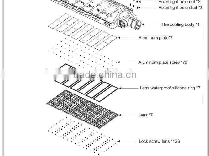 New design PC cooler housing IP65 LED street light 180W for highway
