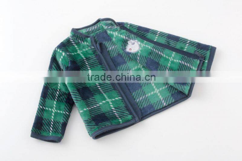 Japanese wholesale products cute stock jackets baby clothes check pattern for winter infant wear children garment kids clothing