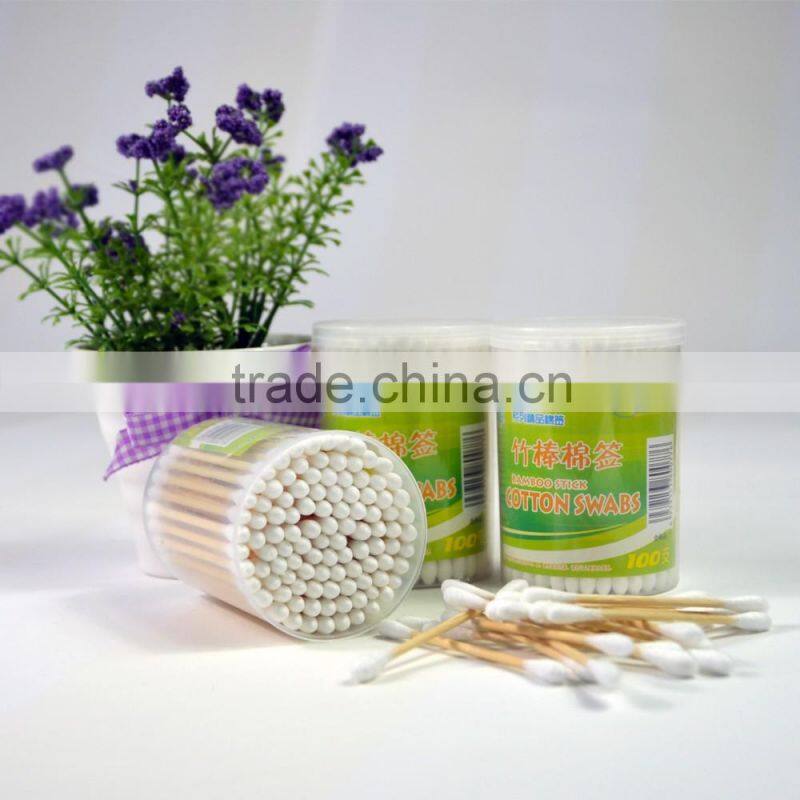 Lanxi Factory Wood Stick Cotton Buds Sterile Makeup Cotton Swabs