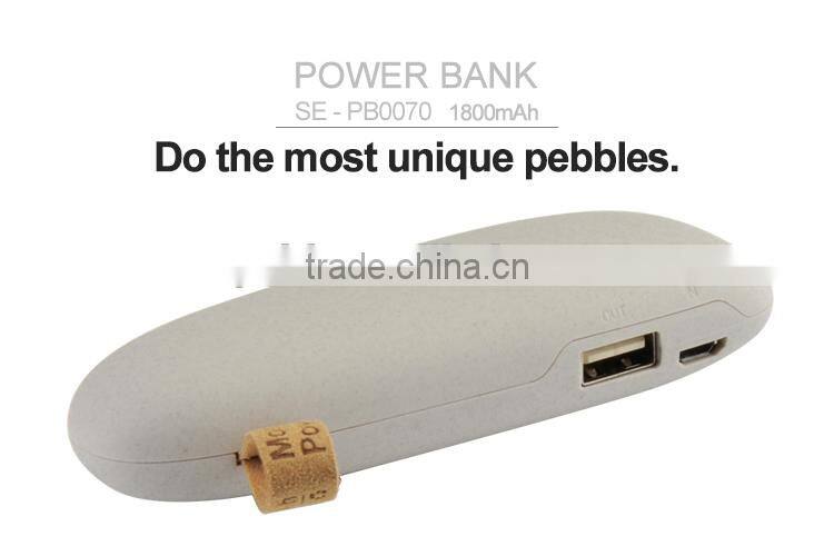 2015 novelty anti-scratch Promotional Mini lovely stone/rock power bank for samsung and iphone 6/6plus