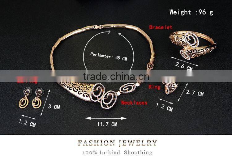 Fashion Fine Gold Vintage Style Nigerian African Dubai Statement Jewelry Sets