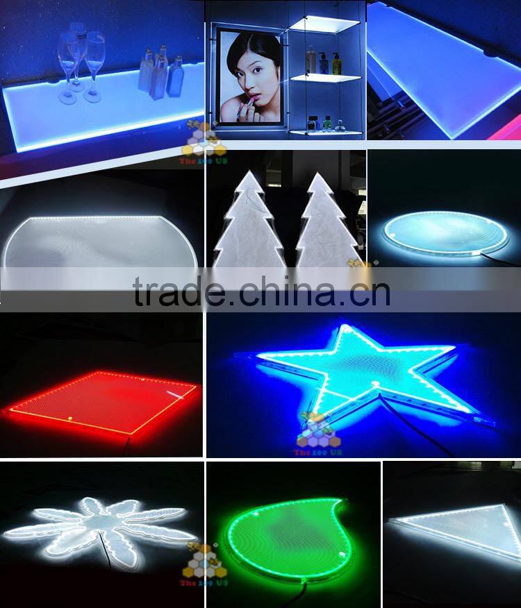 High Purity Optical Laser Engraving Slim Led Acrylic Light Guide Plate