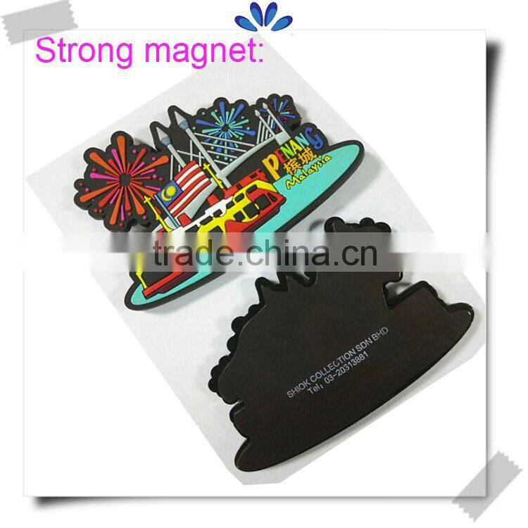 Promotion custom 4 color process printed round fridge magnet