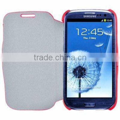 Book-Style Hybrid Leather Case for Samsung Galaxy S3 (Red)