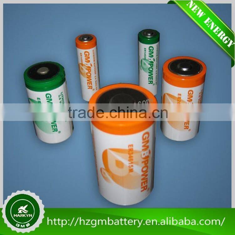 high capacity long life cylindrical 3.6V lithium Battery / ER batteries