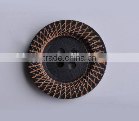 Sedex Audited Factory 2 Pillar Laser Engraved Logo 4 Holes Wooden Button