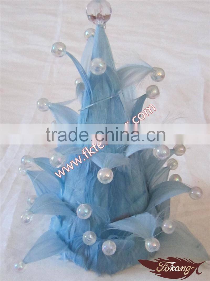 Natural Craft Turkey Feather Christmas Tree For Christmas Marabou Feather