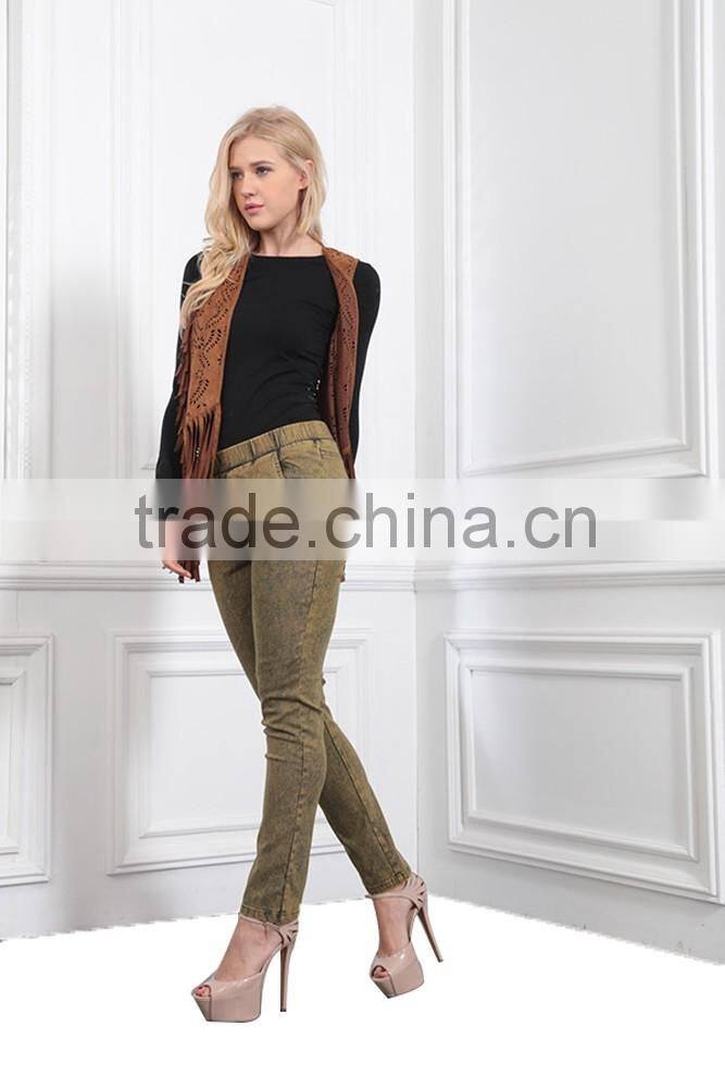 Latest lady suede vest jacket dress designs women tops designs wholesale