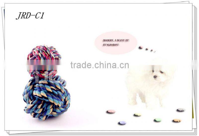 2015 all new Muticolour cotton rope ball pet toy and pet products