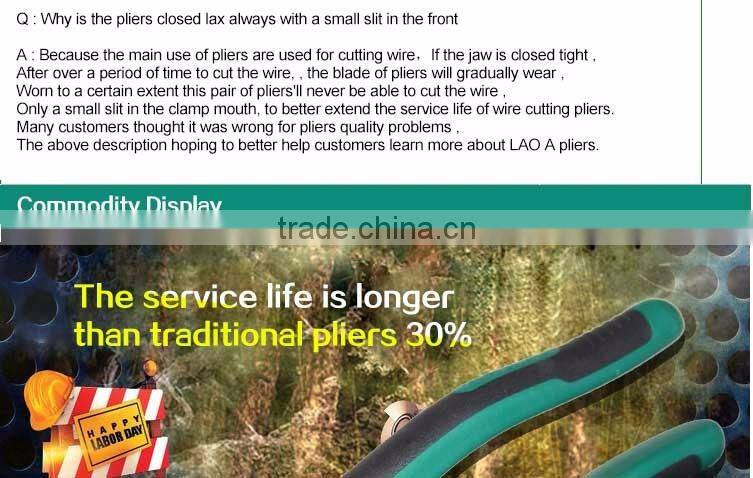 8'' industrial grade safety wire cutting twisting pliers plastic Handle Wire Stripper Plier