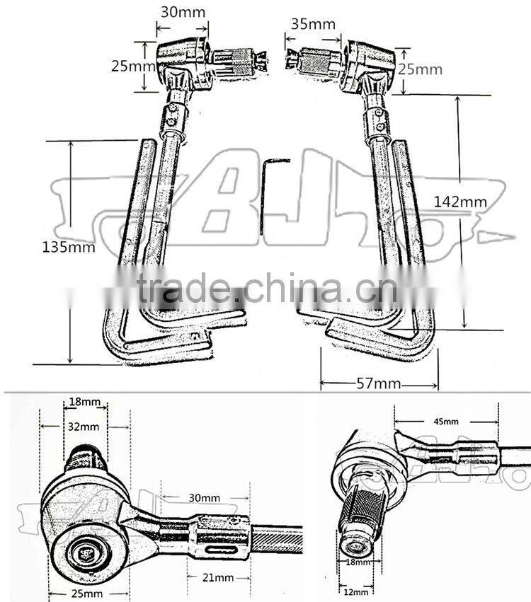 BJ-LG-001 For Honda CBR250 300 Aluminum and Plastic Proguard Lever Guard Protector