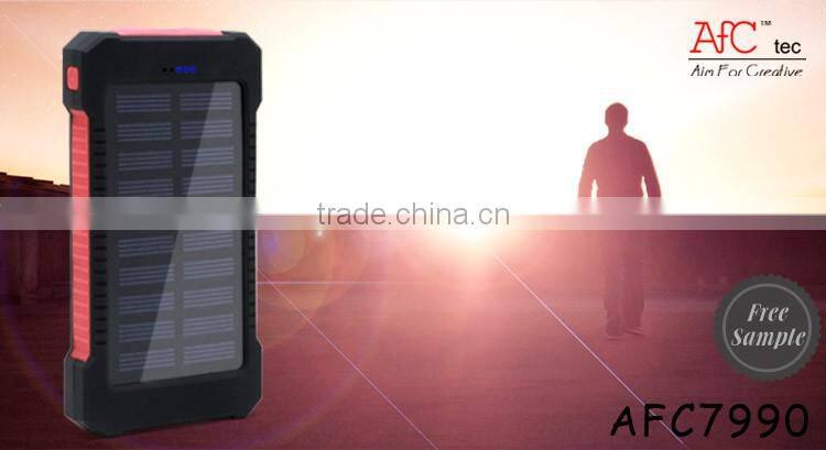 Outdoor waterproof high capacity solar power charger for smatphone