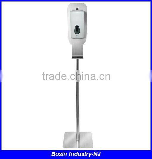 public area standing automatic electric foam soap dispenser with stainless steel holder