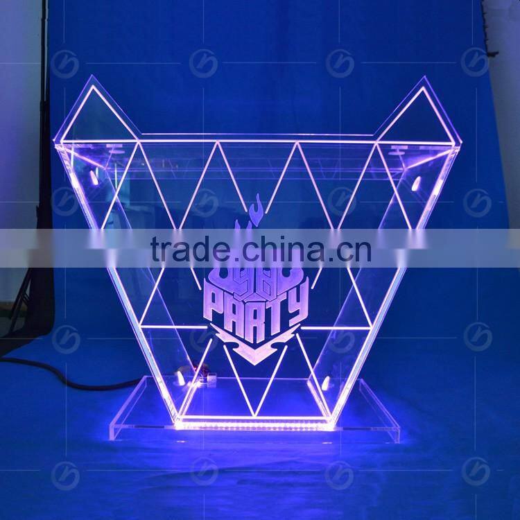 night bar acrylic LEDRGB light table designs, night club dj facade, night bar booth night bar furniture