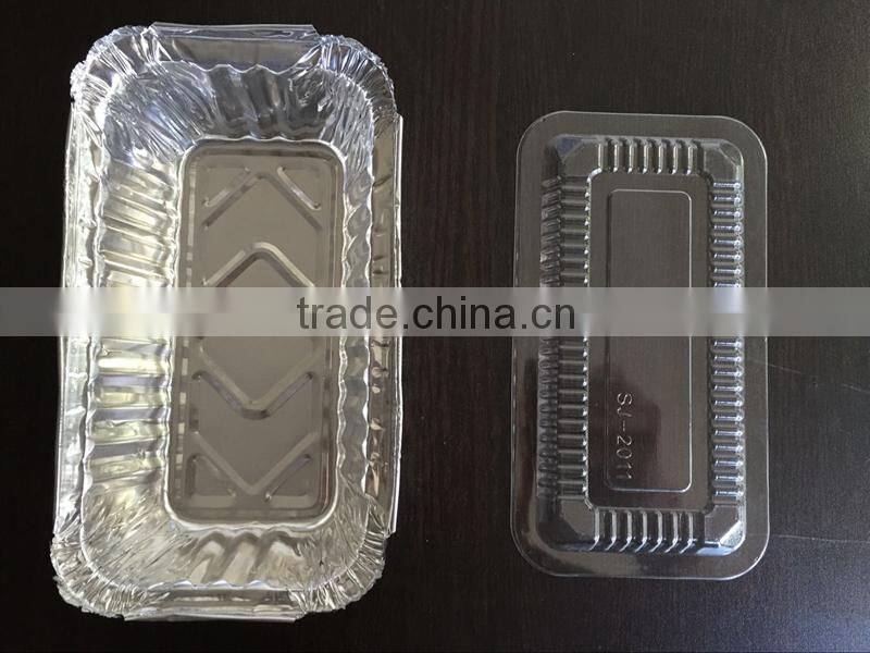 FDA/SGS verified aluminum foil trays include plastic lids
