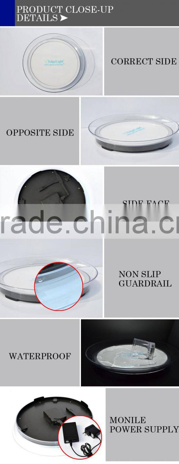 Edgelight acrylic trays decorative lighting fixture waterproof lighting fixture