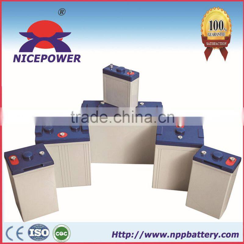 factory price 2V 300AH valve regulated gel battery for solar energy system