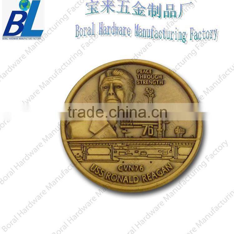 Die struck whole metal Arab marine challenge coins