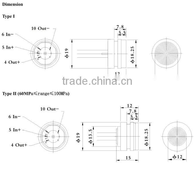 waterproof pressure sensor